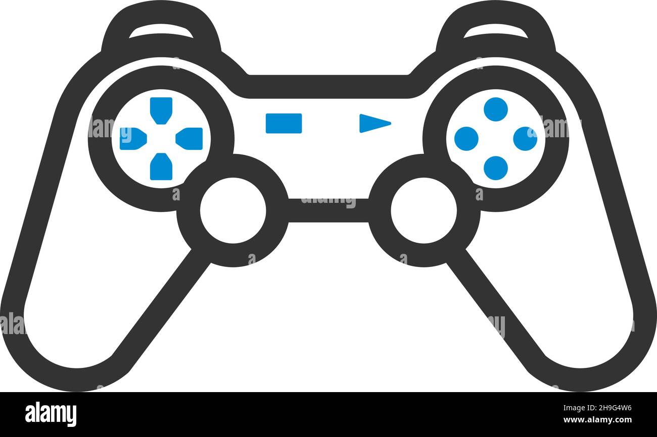 Gamepad Icon. Bold outline design with editable stroke width. Vector ...