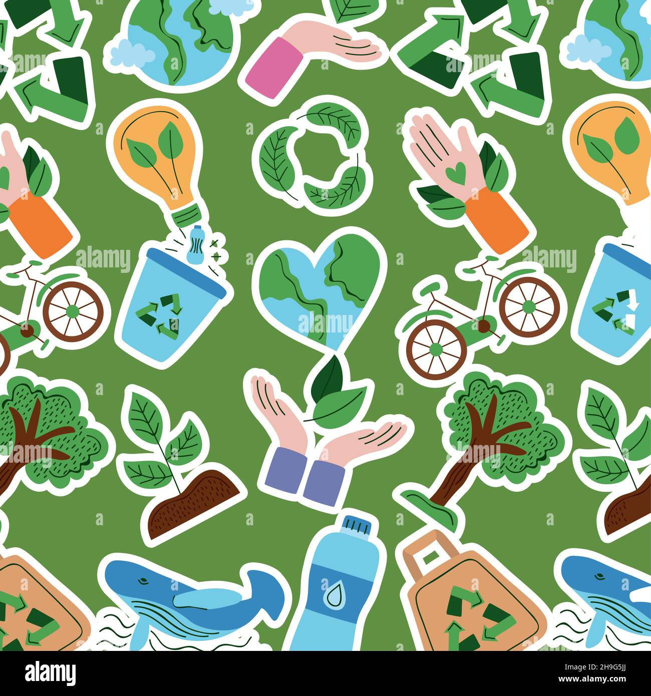 eco friendly icons pattern background Stock Vector Image & Art - Alamy