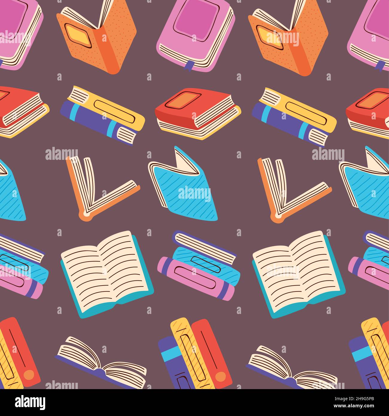 text books pattern icons background Stock Vector Image & Art - Alamy
