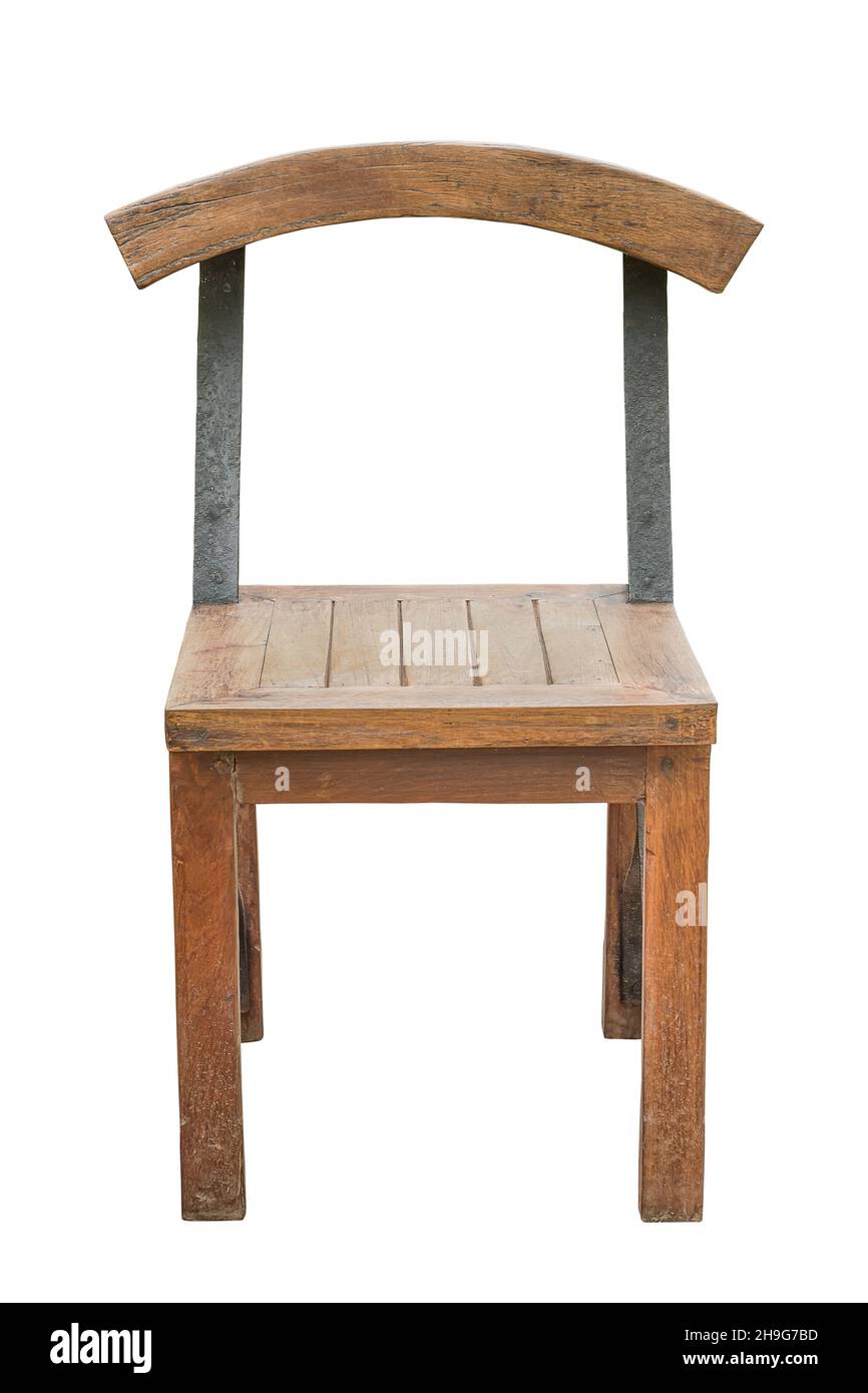 Wooden chair isolated on white background with clipping path Stock ...