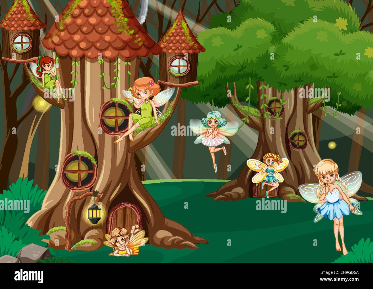Illustration Fantasy Fairy Forest