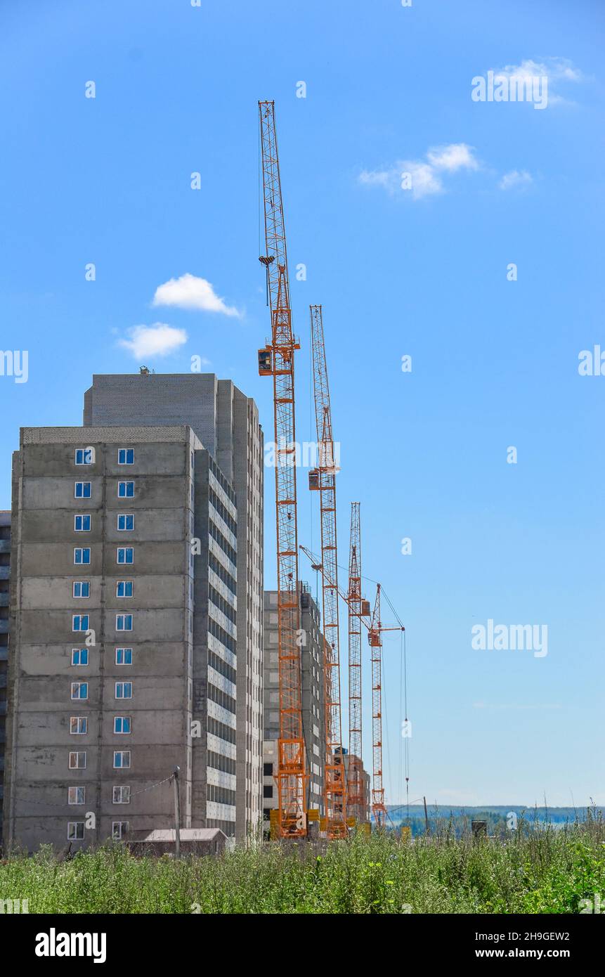 Construction site of modern building Stock Photo