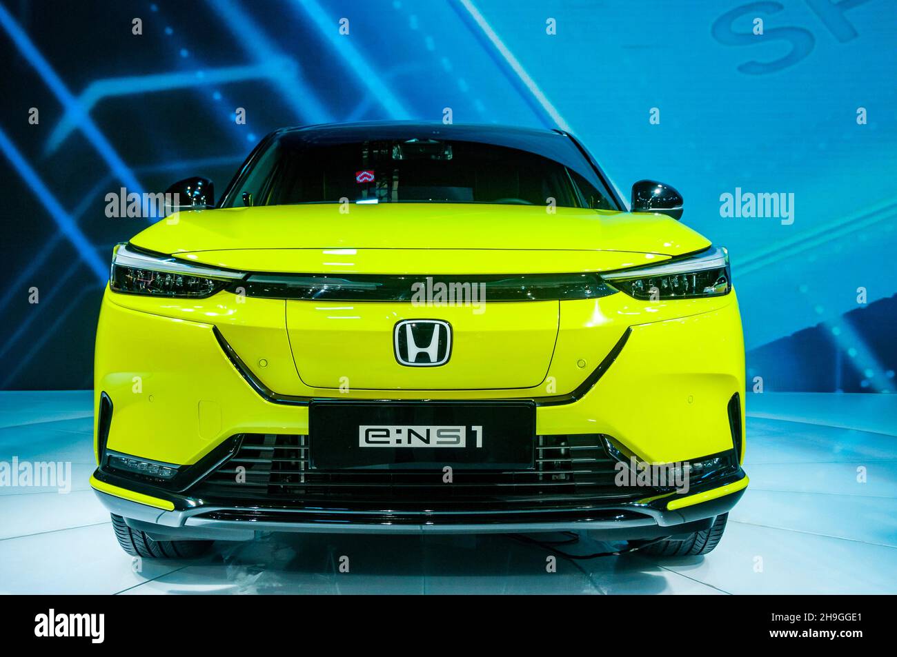 Dongfeng Honda e:NS1 electric car seen on display at the 2021