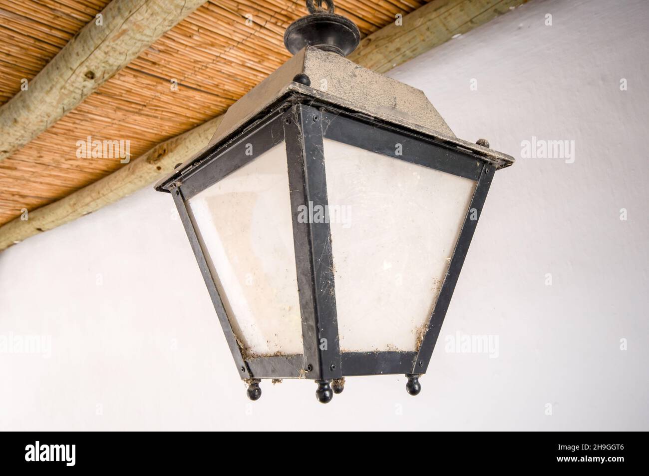 Closeup shot of an old lamp Stock Photo