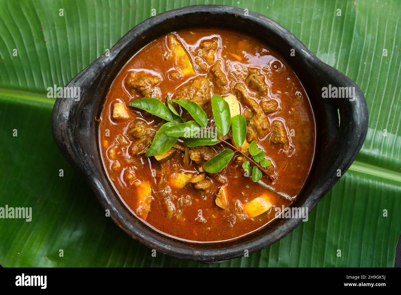 beef fry beef curry kerala style beef fry and beef curry Stock Photo