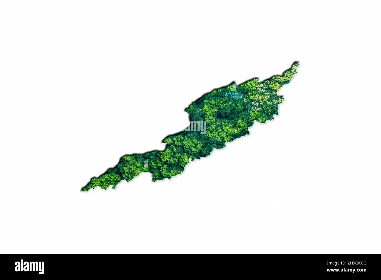 Green Forest Map of Anguilla, on white background Stock Photo - Alamy
