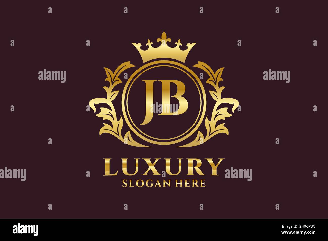 JB Letter Royal Luxury Logo template in vector art for luxurious ...