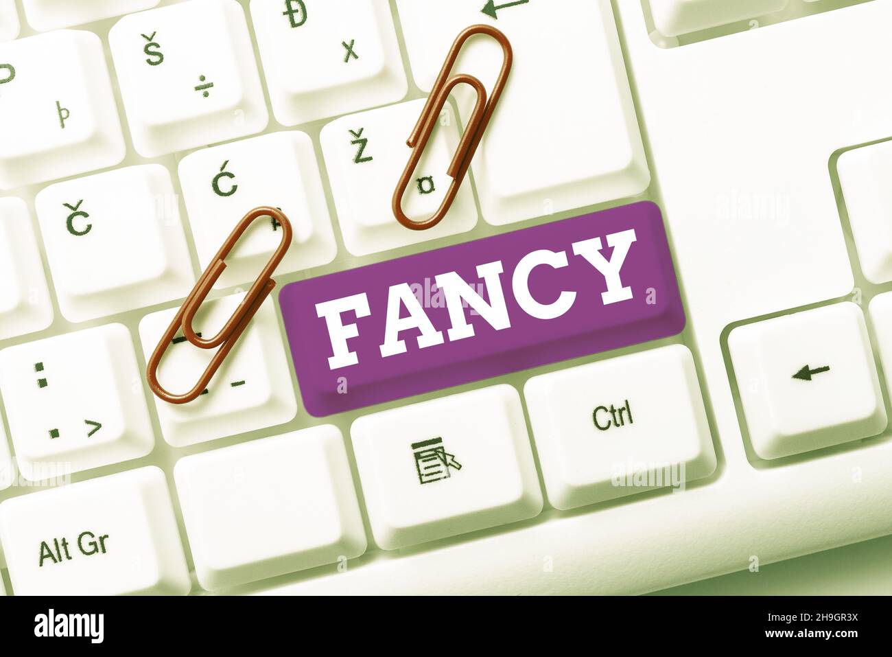 Text sign showing Fancy. Concept meaning a feeling of liking or