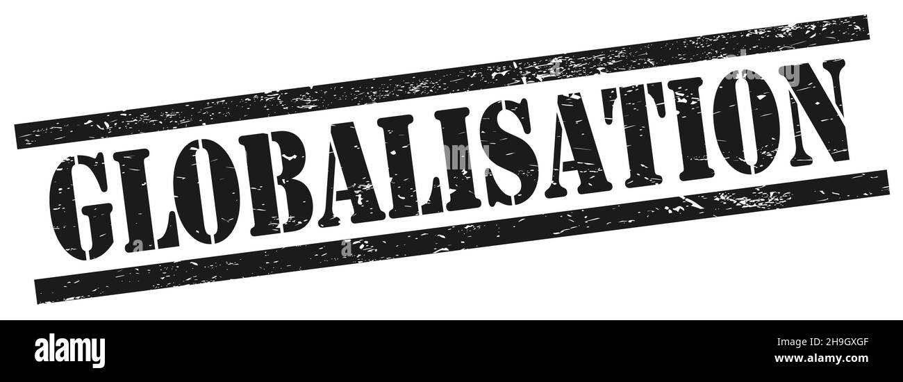 Globalisation stamp Black and White Stock Photos & Images - Alamy