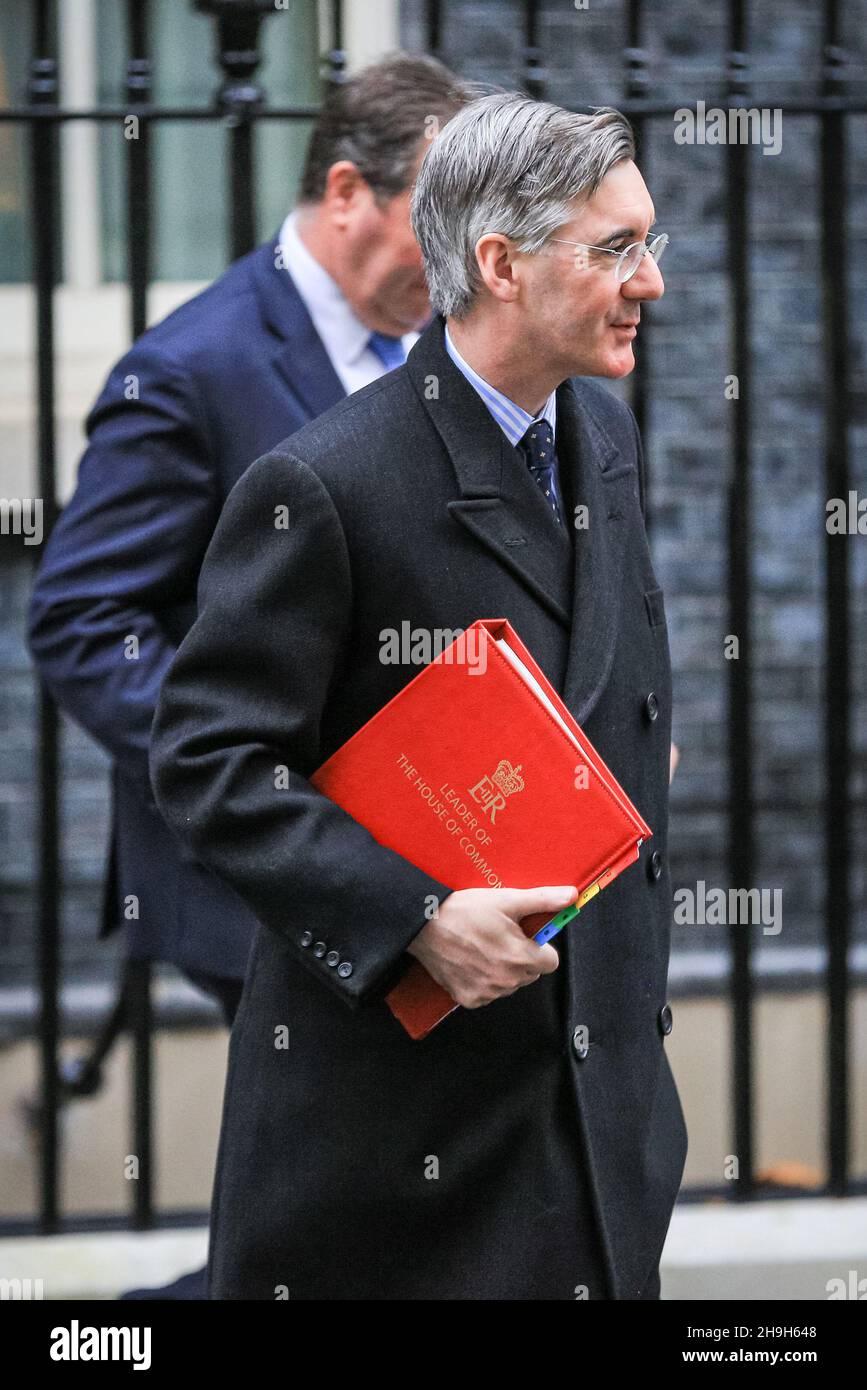 London, UK. 7th Dec, 2021. Jacob Rees-Mogg MP, Lord President of the Council, Leader of the House of Commons.Ministers attend the Cabinet Meeting in Downing Street. Credit: Imageplotter/Alamy Live News Stock Photo