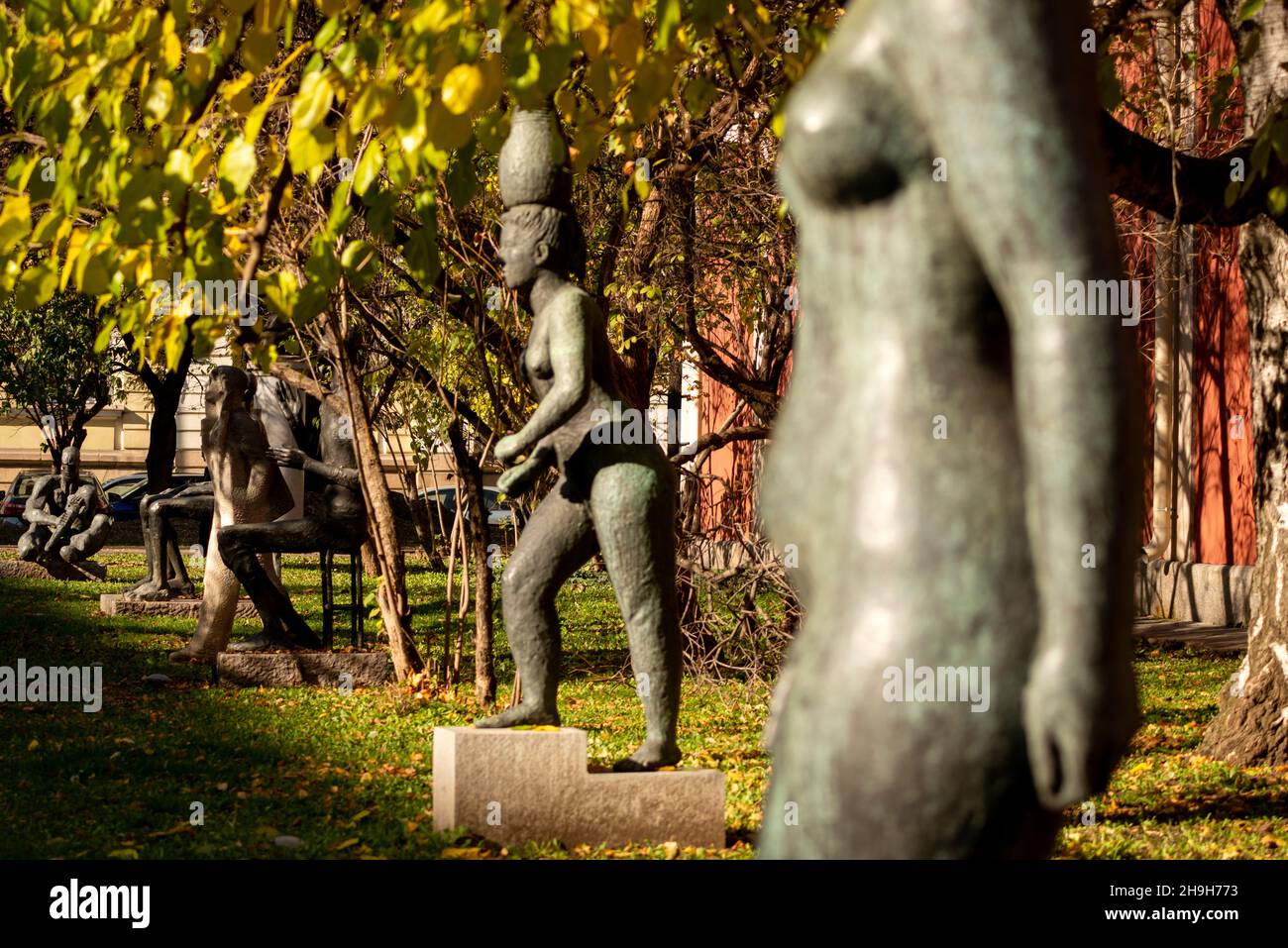 Sculptures outside the Sofia City Art Gallery museum in Sofia, Bulgaria Stock Photo