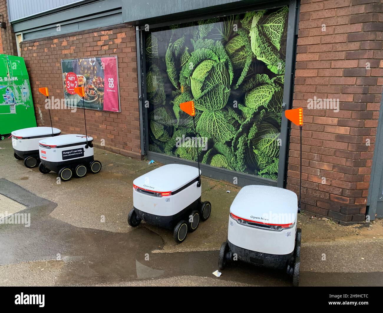 Hungry Henry delivery robots for the Coop store in Northampton UK with ...