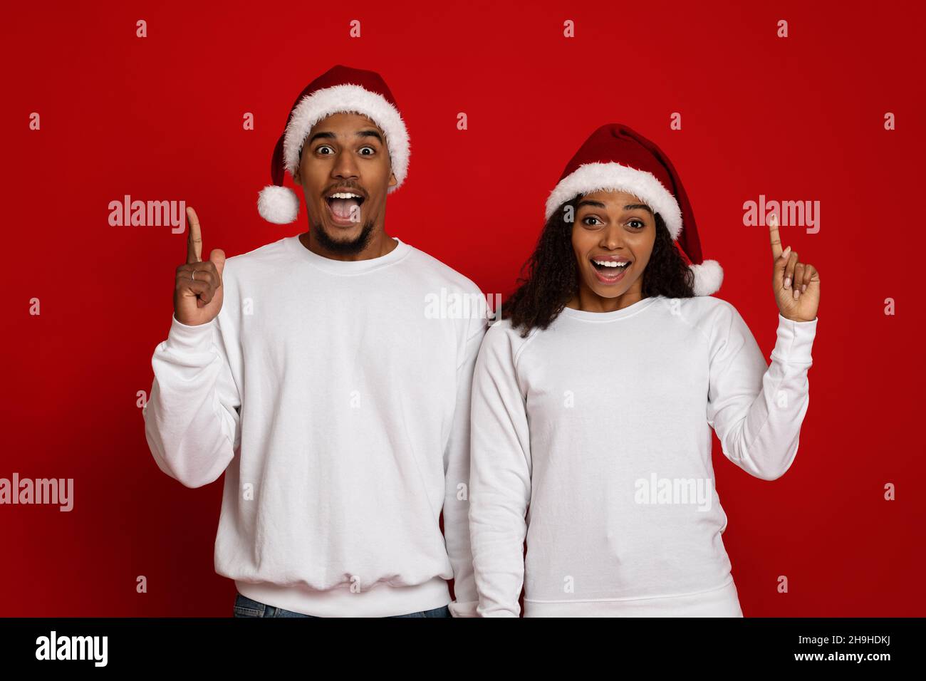 Creative african american lovers having nice idea Stock Photo
