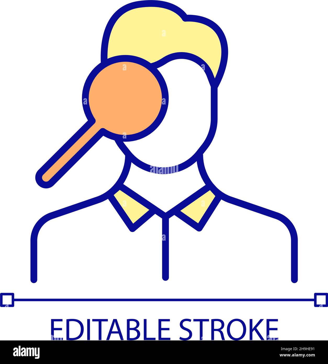 Test for eyesight RGB color icon Stock Vector