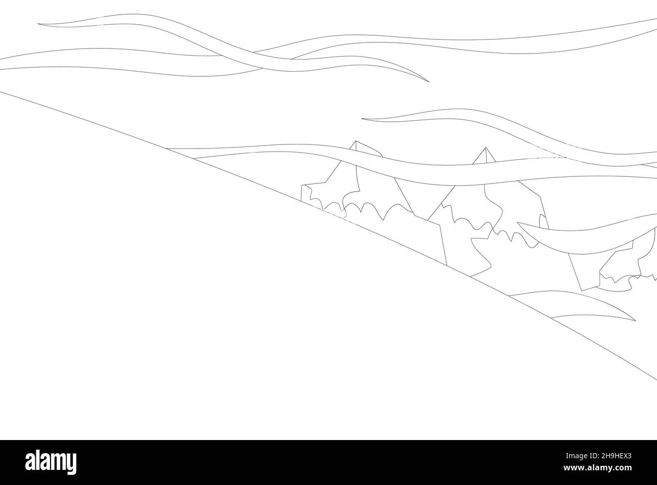 Illustration of winter landscape with mountains Stock Vector Image ...