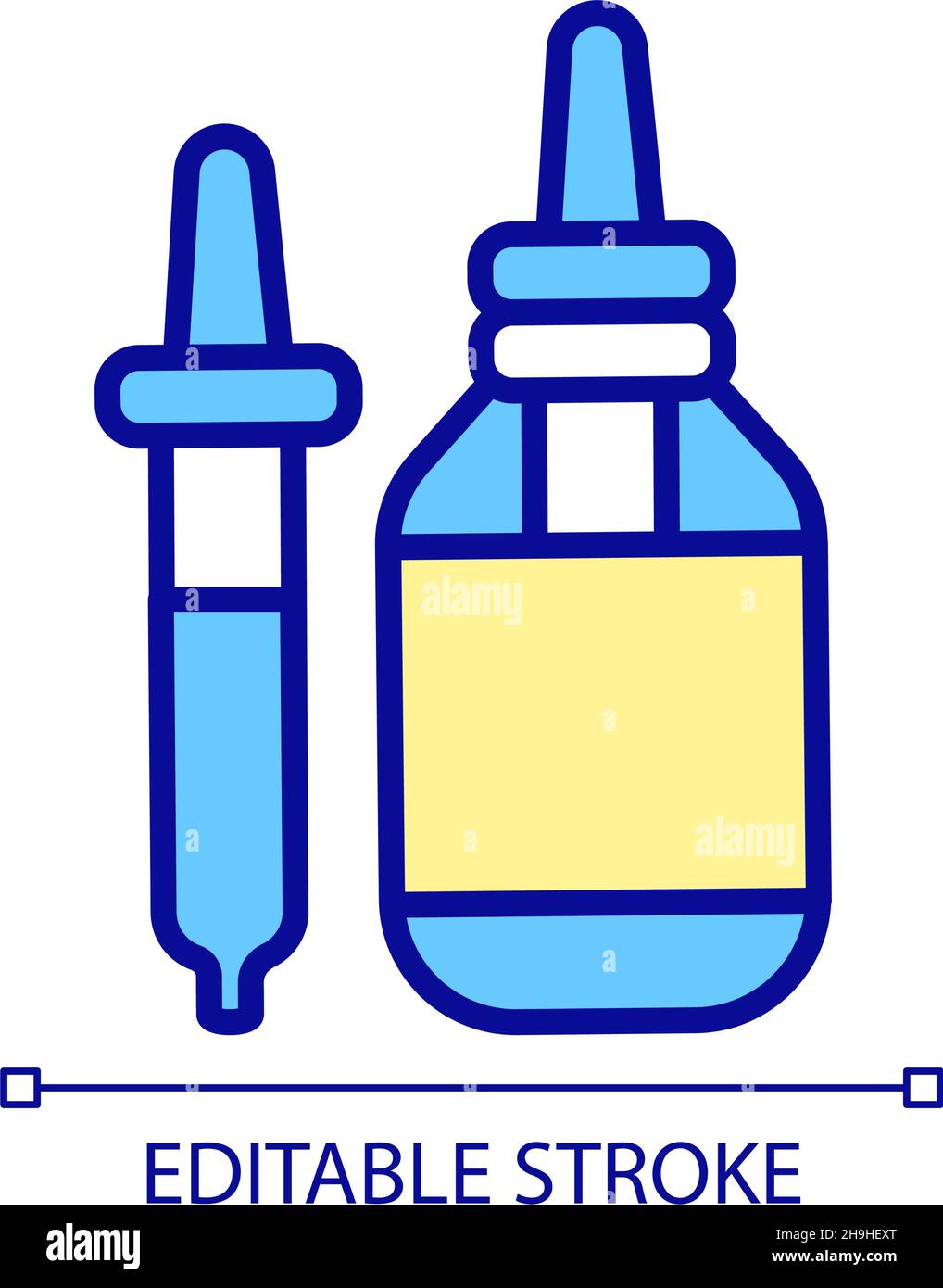Eye drops RGB color icon Stock Vector