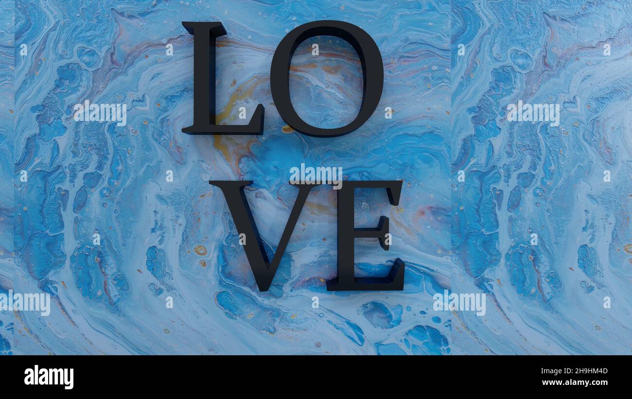 Love sign steel with solid background Stock Photo - Alamy