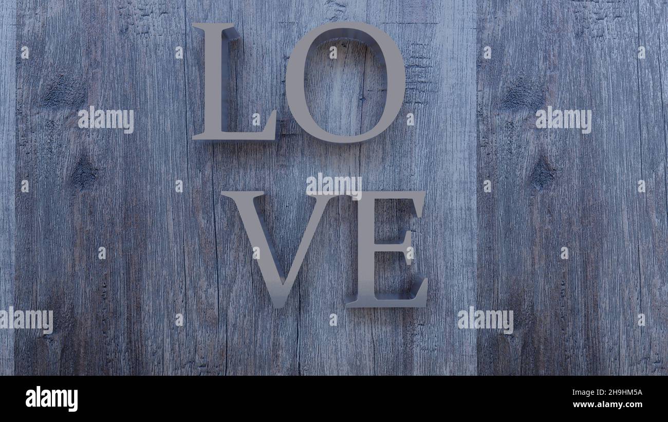 Love sign steel with solid background Stock Photo - Alamy