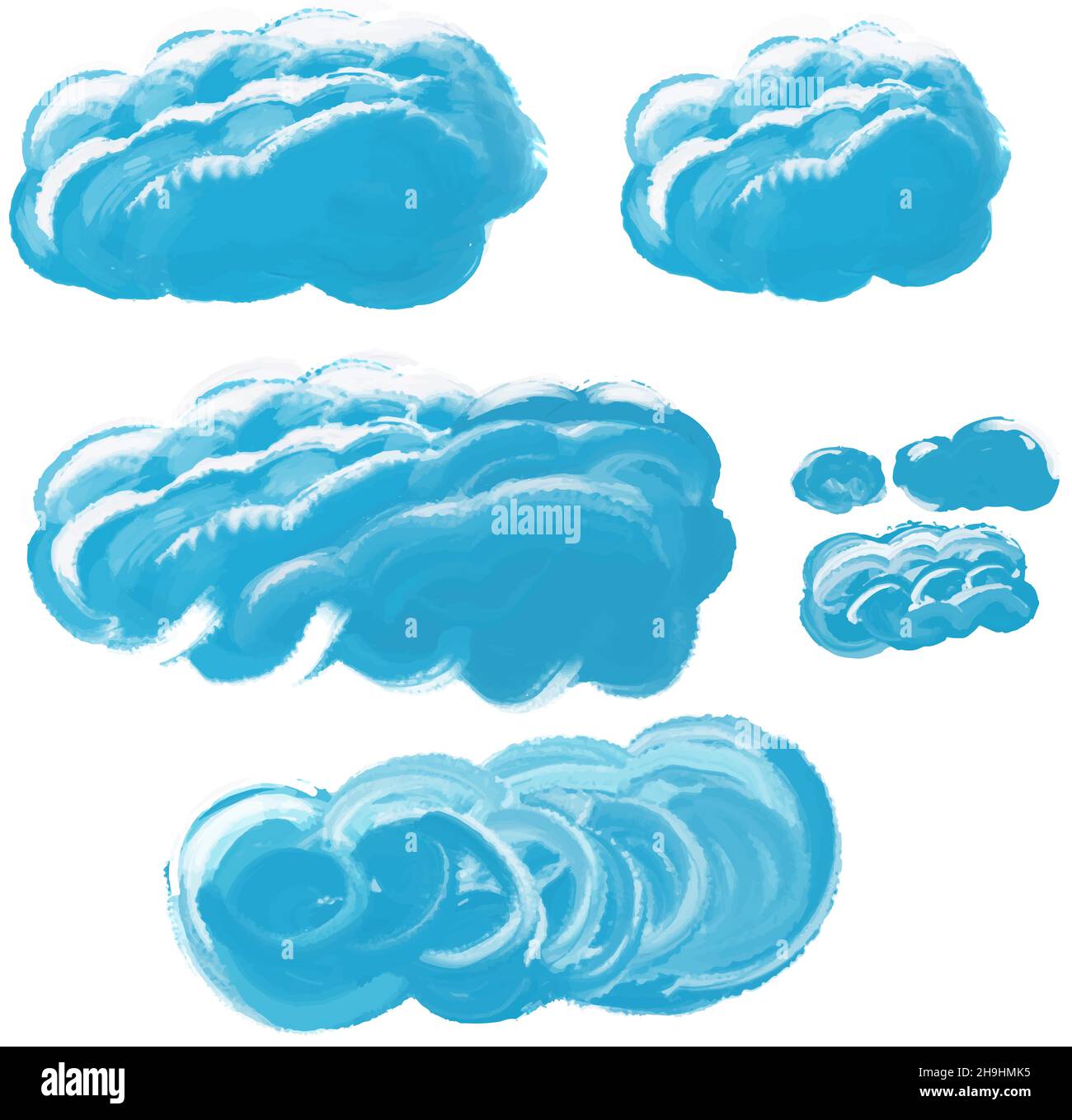 clouds patern paint drawing illustration Stock Vector Image & Art Alamy