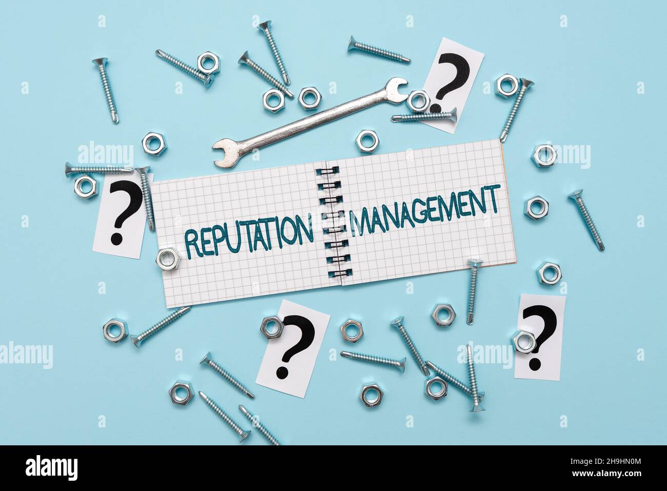 Handwriting text Reputation Management. Business idea Influence and ...