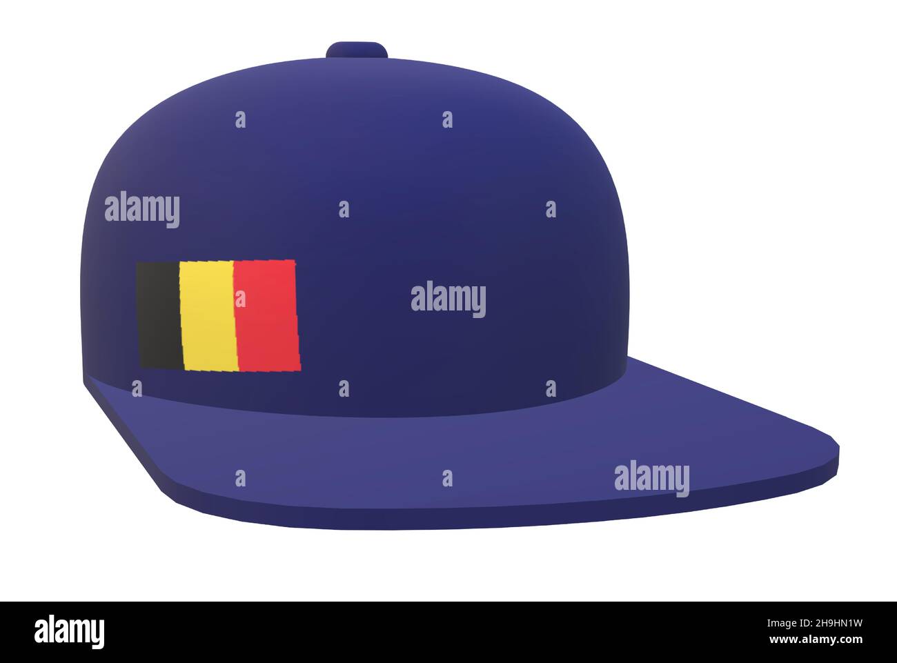 Belgium National Country Flag Baseball Cap Stock Vector