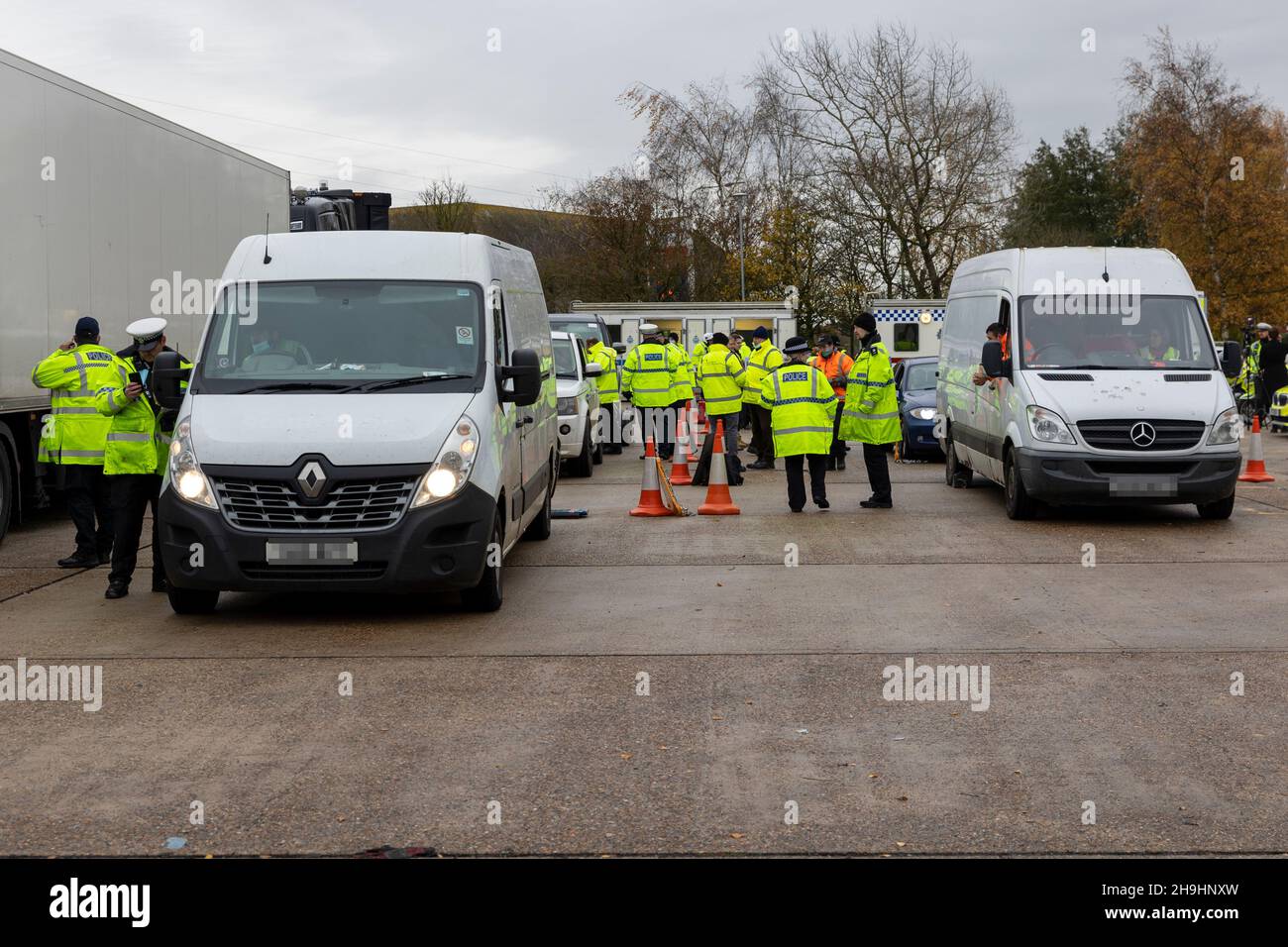 Ipswich, Suffolk. 7th December 2021. Operation Alliance - Police from ...
