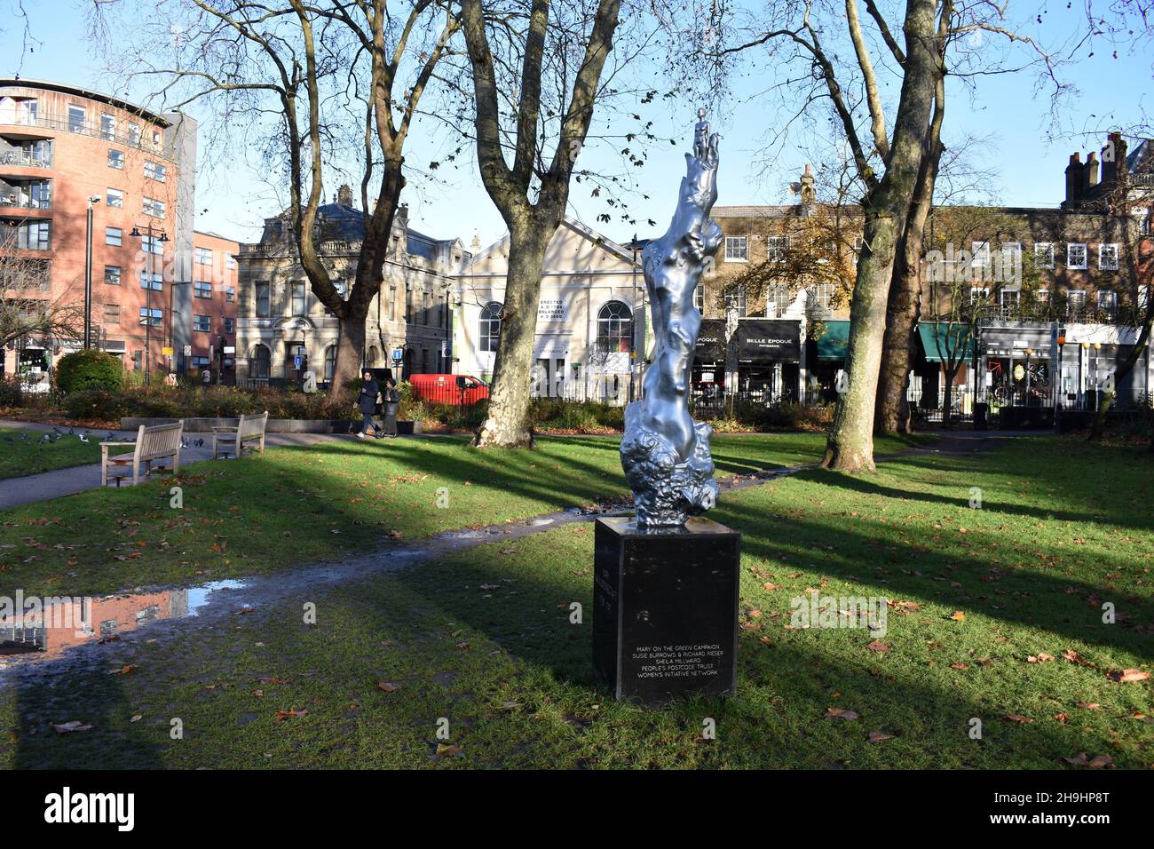 Silvered Bronze Sculpture Dedicated To Mary Wollstonecraft By Maggi