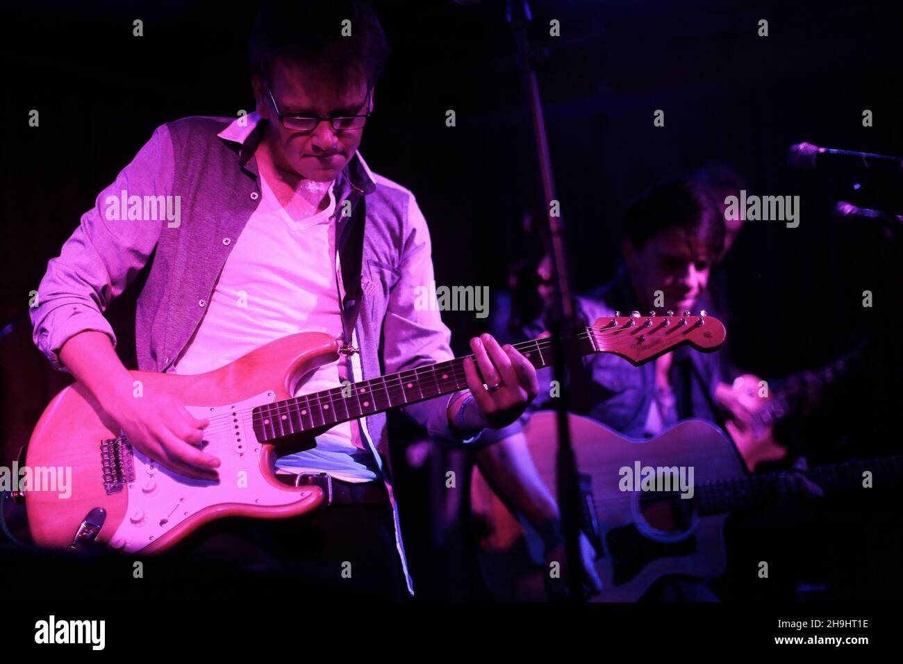 The Dunwells performing live on stage at Borderline Stock Photo Alamy
