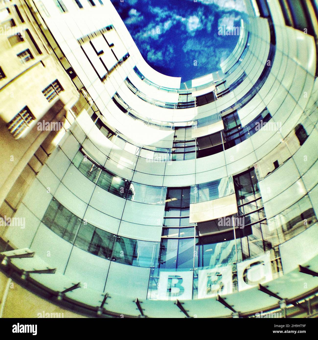 The BBC's Portland House in London (part of a series of experimental images taken and processed on the iPhone) Stock Photo