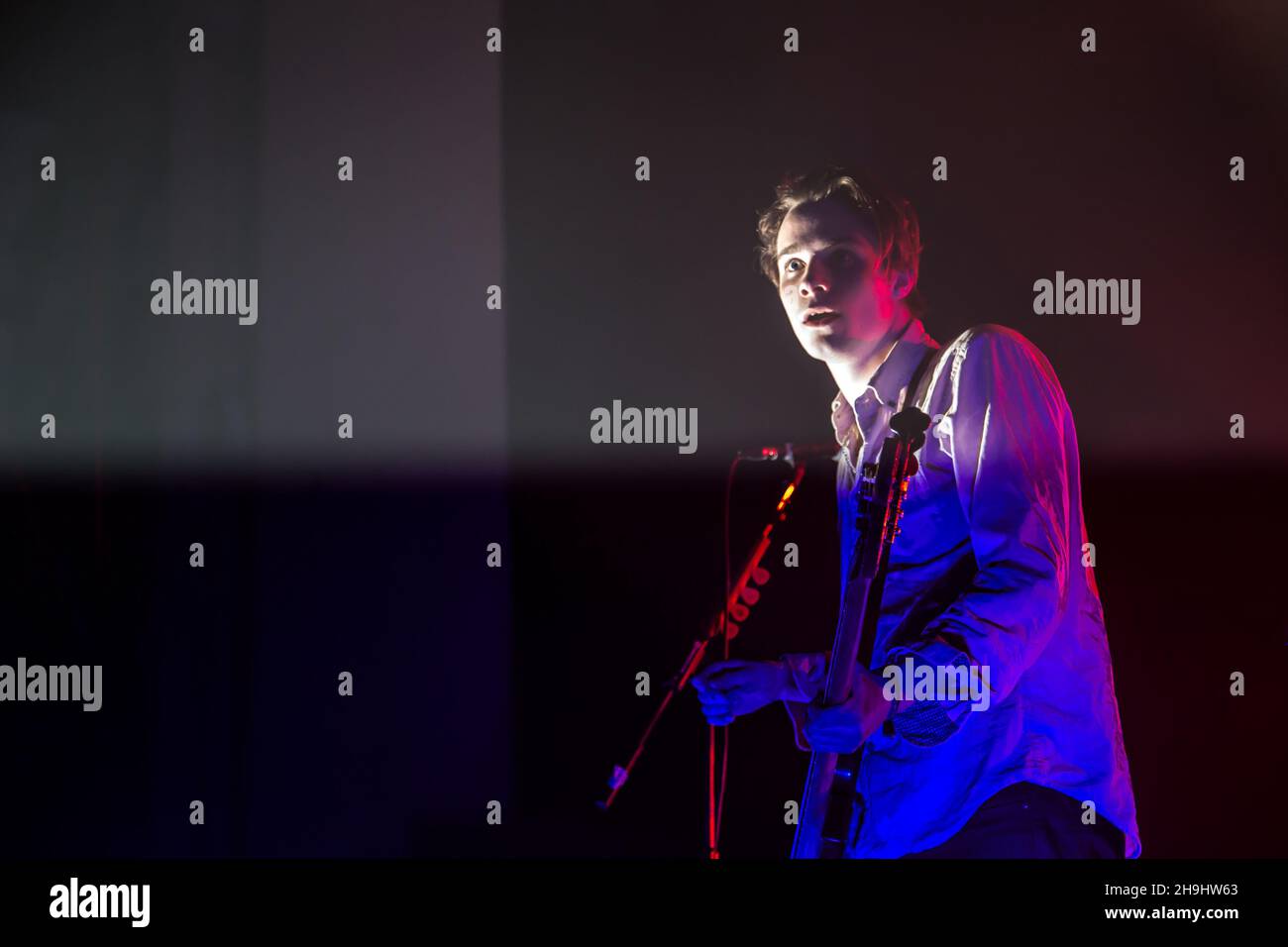 Chilli Jesson of Palma Violets live on stage for the NME Awards show at