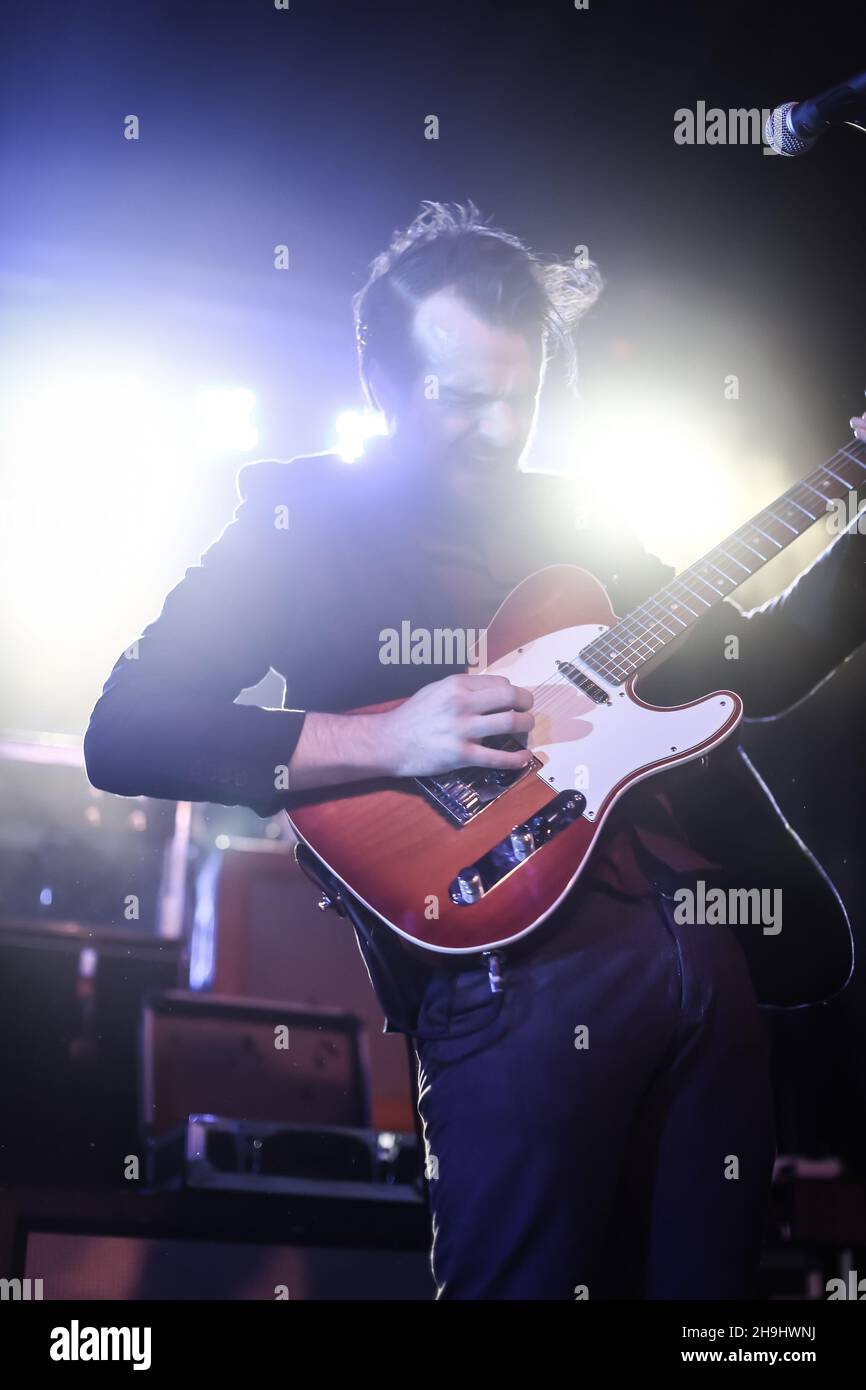 Andrew Groves of Arcane Roots live on stage at the Concorde 2 as part ...