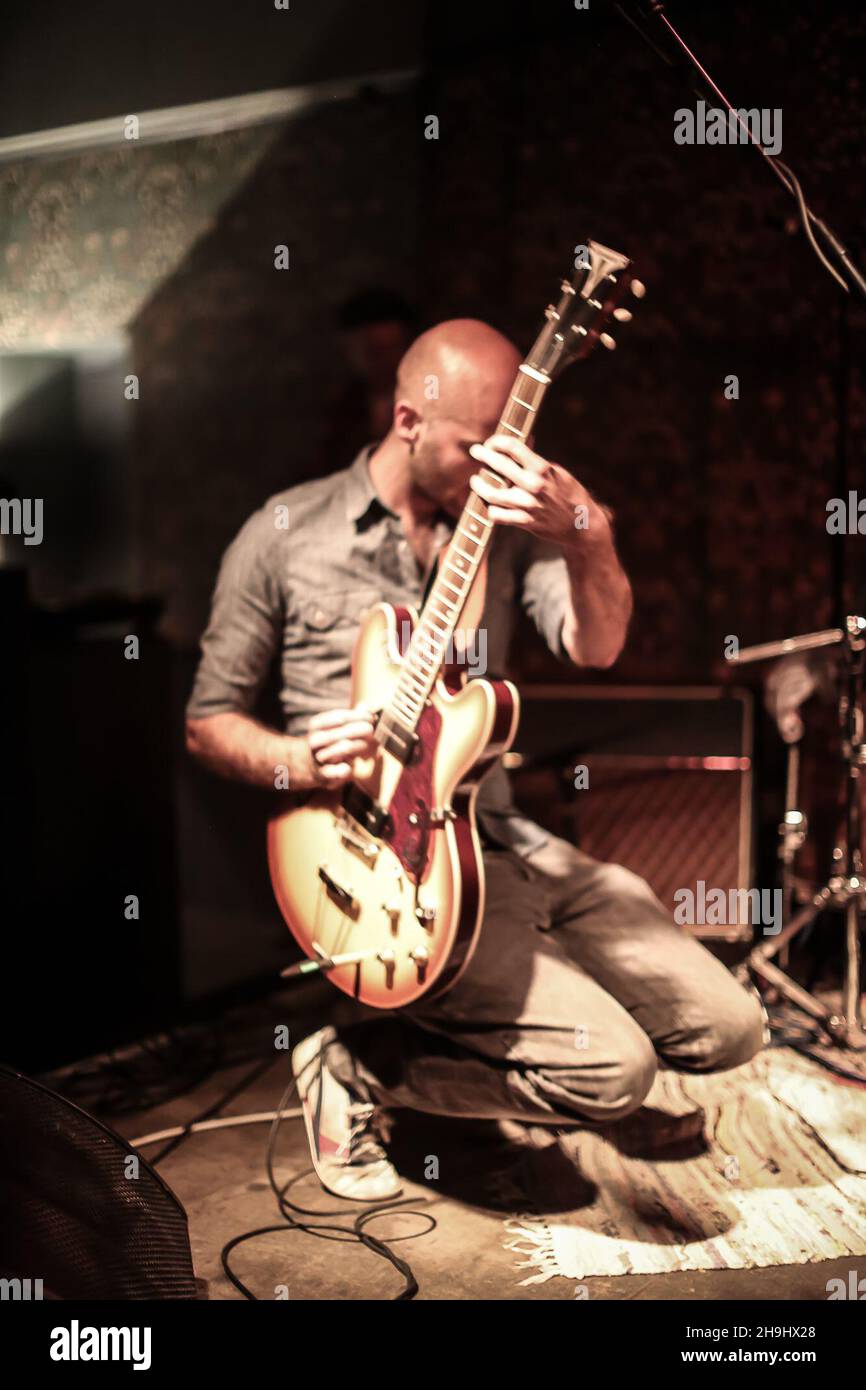 Yannick Aerts of Belgian psychedelic band Bed Rugs performing live on