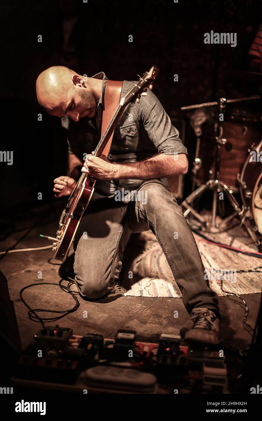 Yannick Aerts of Belgian psychedelic band Bed Rugs performing live on