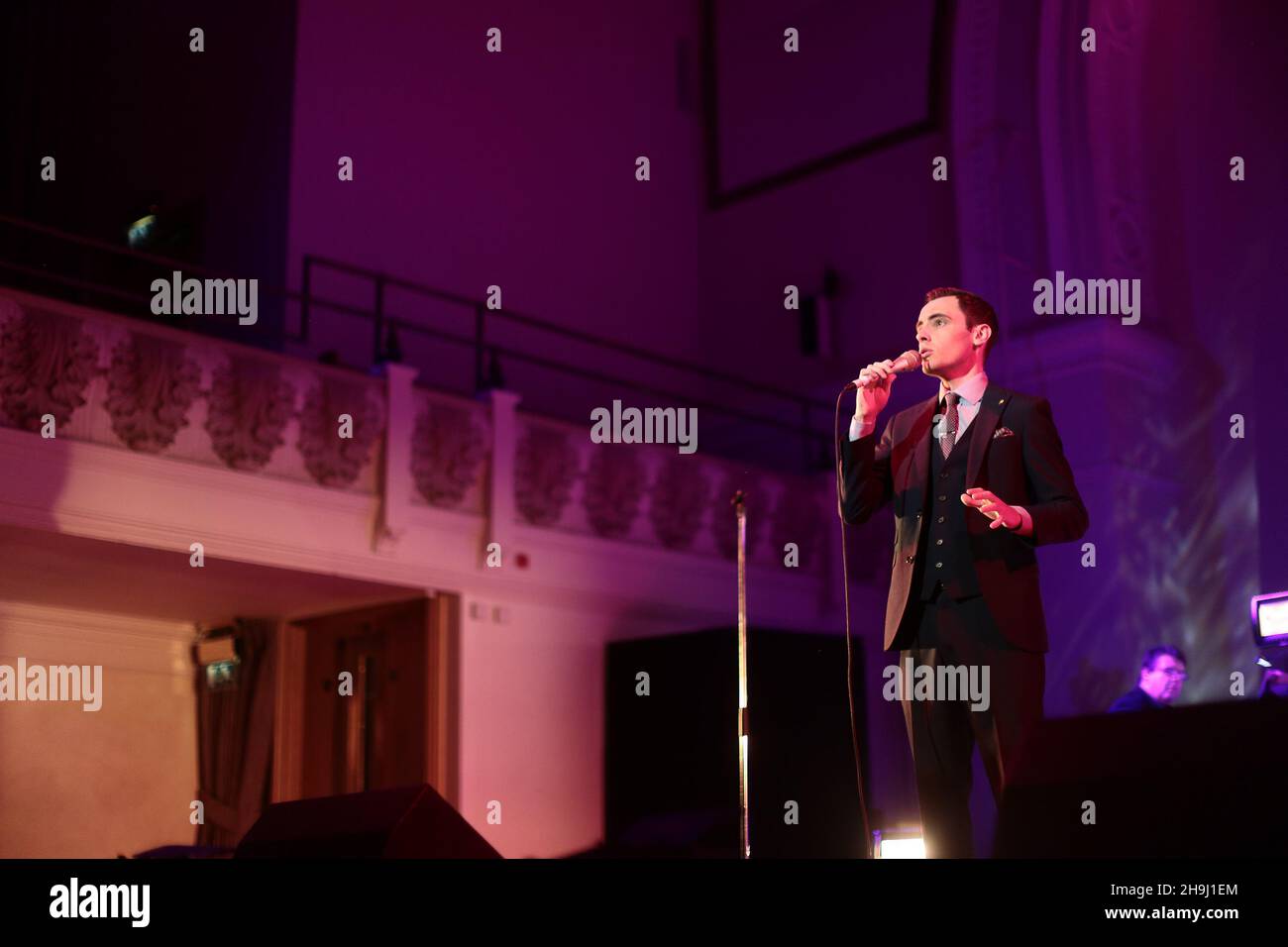 Richard Johnson performing live on stage at Cadogan Hall, London, on the last date of their nationwide tour Stock Photo