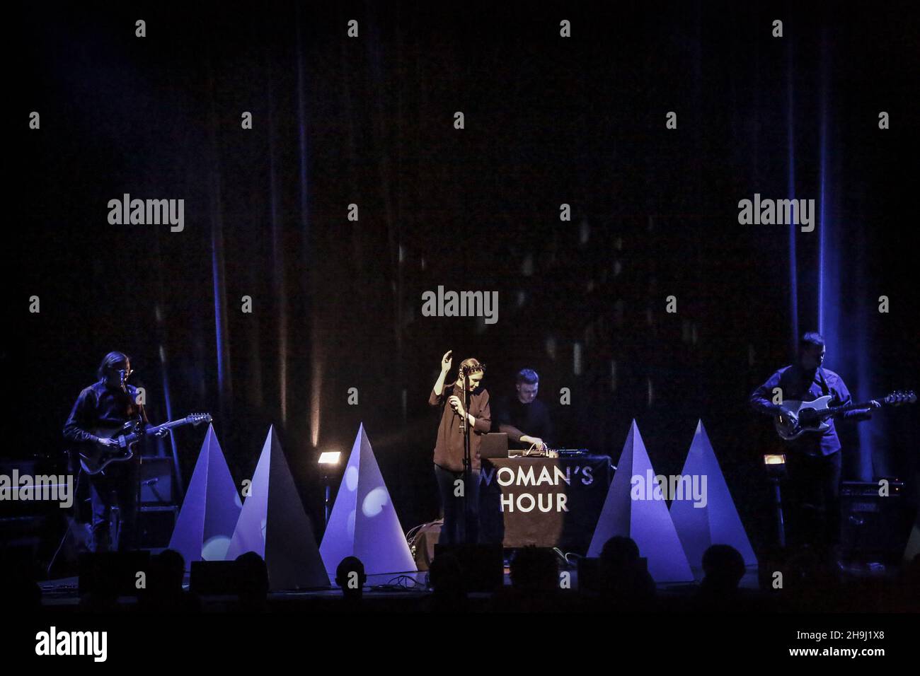 Woman's Hour perform at a sold-out Purcell Room in London Stock Photo