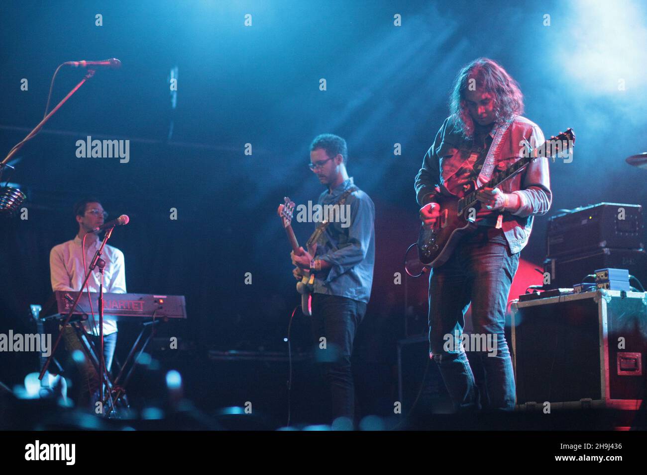 The War on Drugs performing at the 2014 Green Man festival in Glanusk Park, South Wales Stock Photo