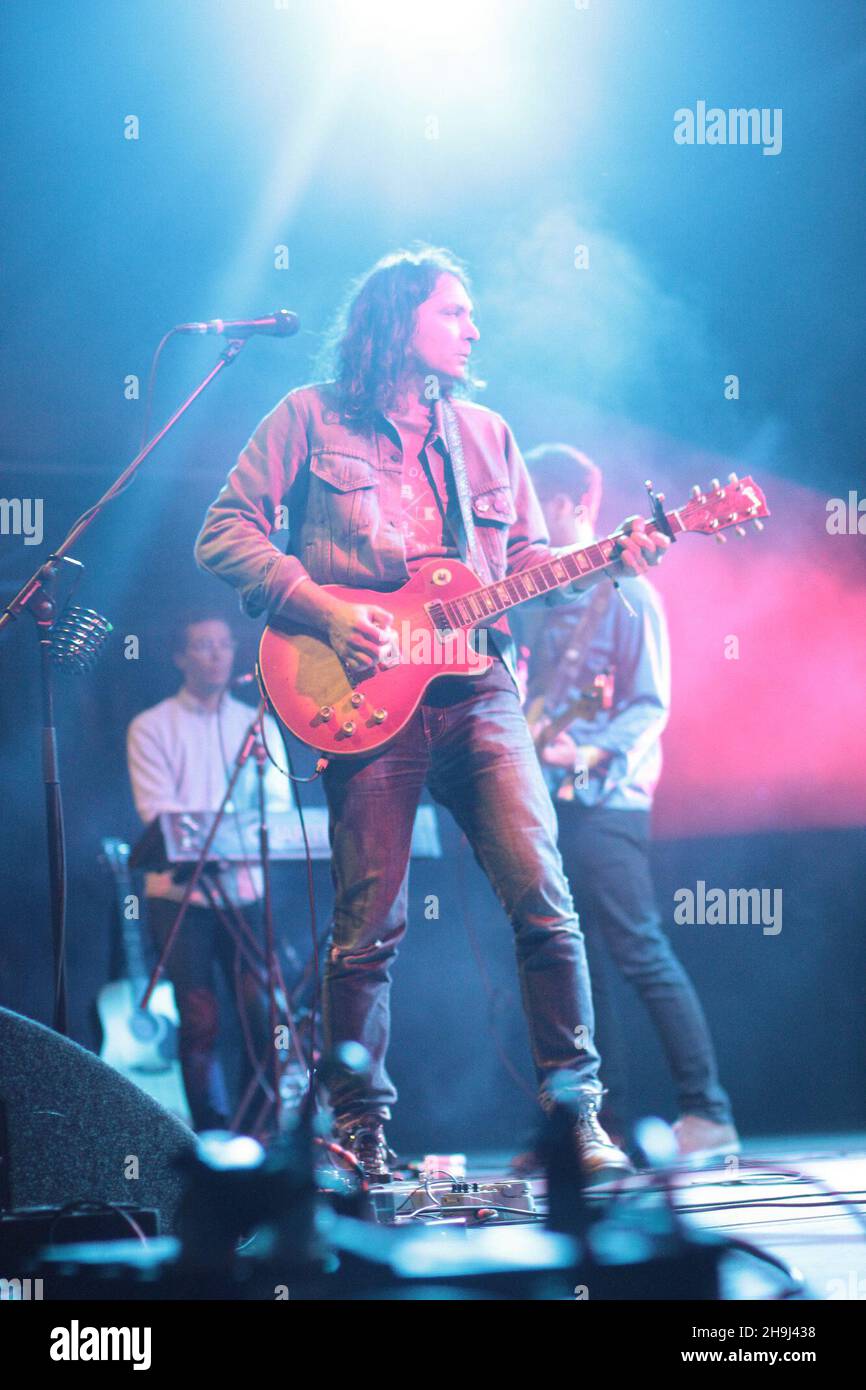 The War on Drugs performing at the 2014 Green Man festival in Glanusk Park, South Wales Stock Photo