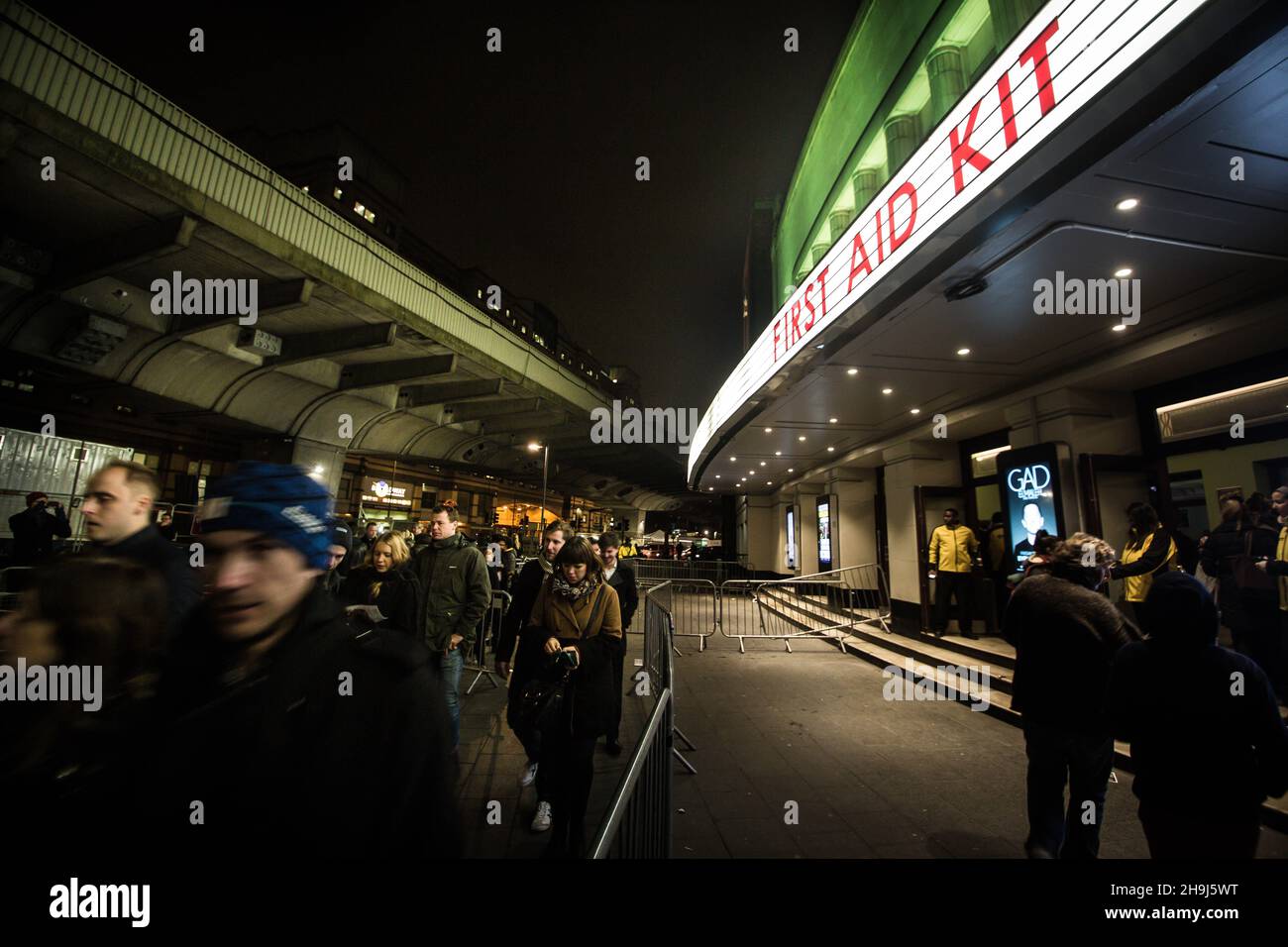 Crowds outside the Hammersmith Eventim before the First Aid Kit gig