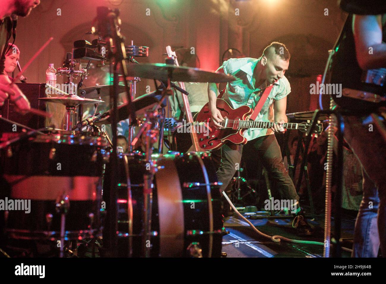 Bleachers performing live on stage at Bush Hall in London Stock Photo