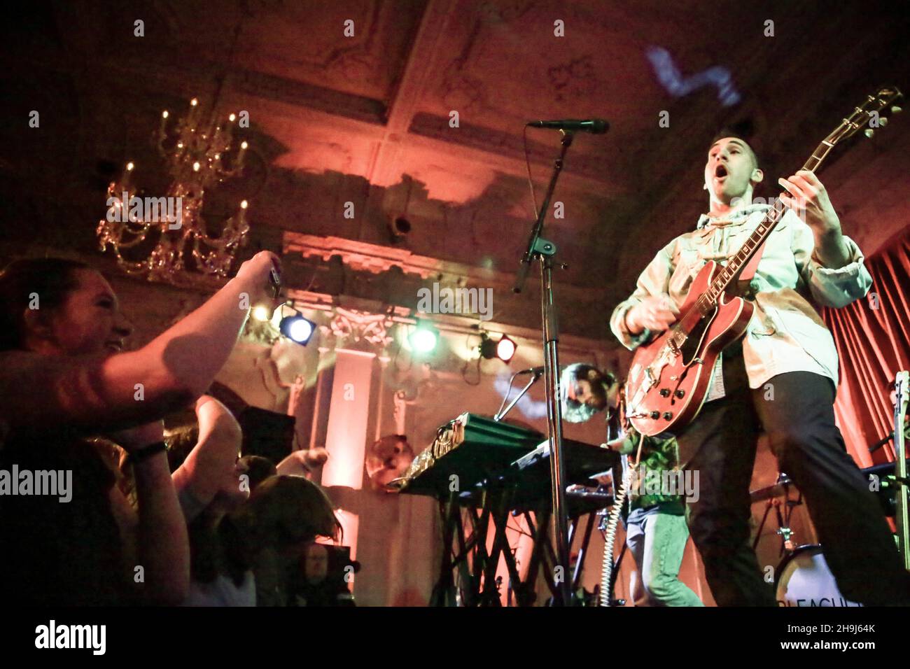 Bleachers performing live on stage at Bush Hall in London Stock Photo