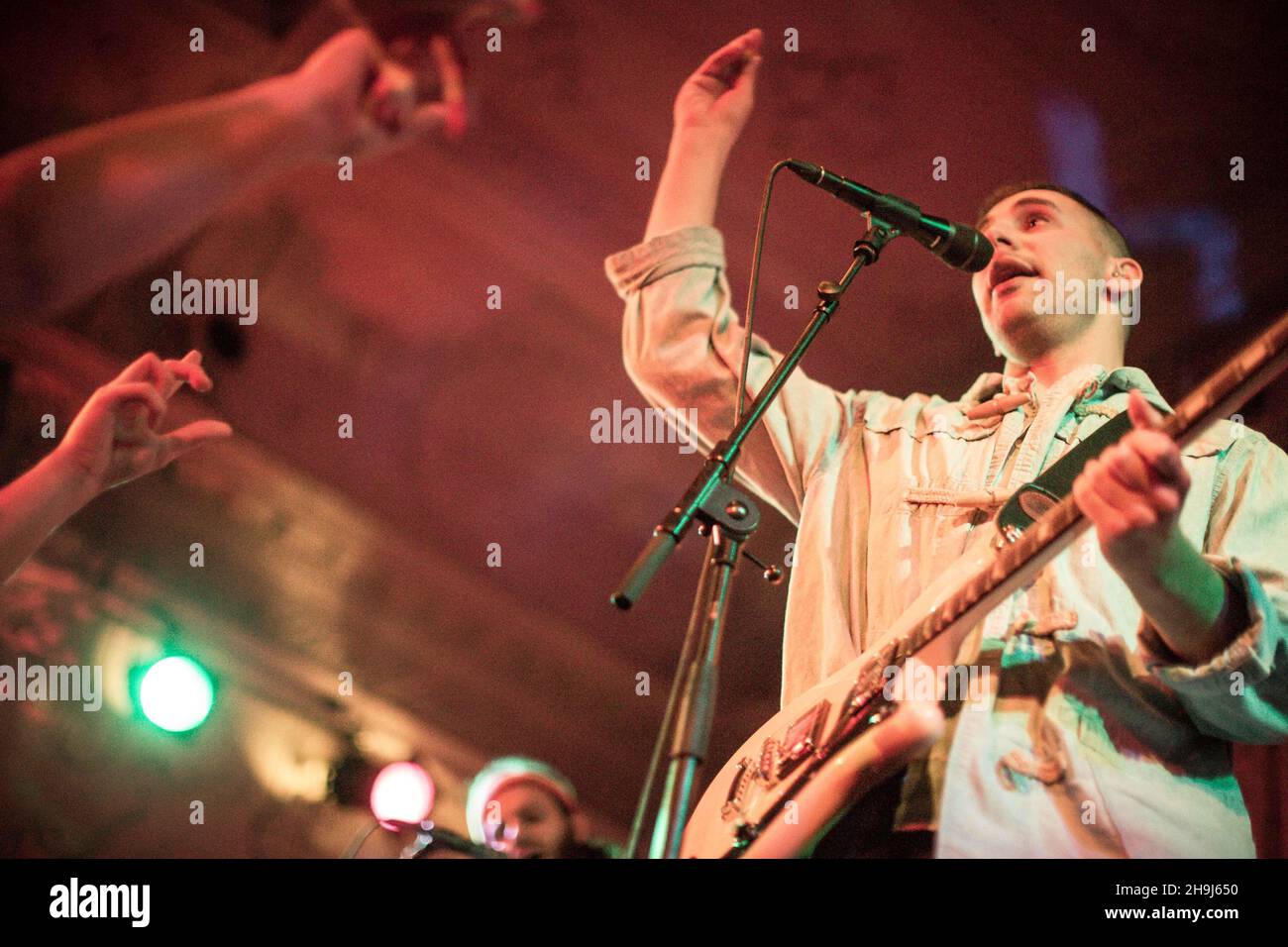 Bleachers performing live on stage at Bush Hall in London Stock Photo
