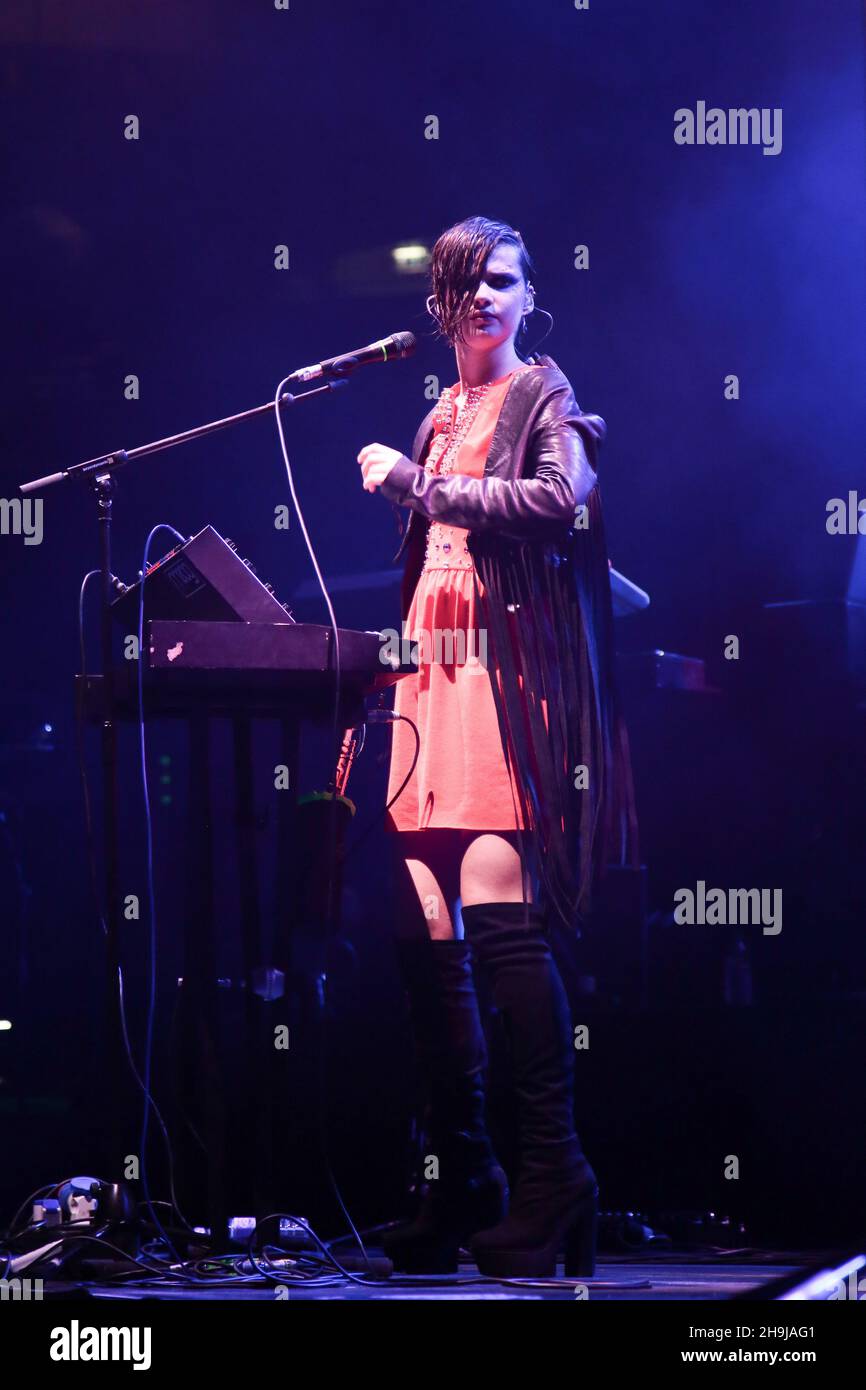 Anna Kuprienko of The Bloom Twins (Anna and Sonia Kuprienko) performing ...