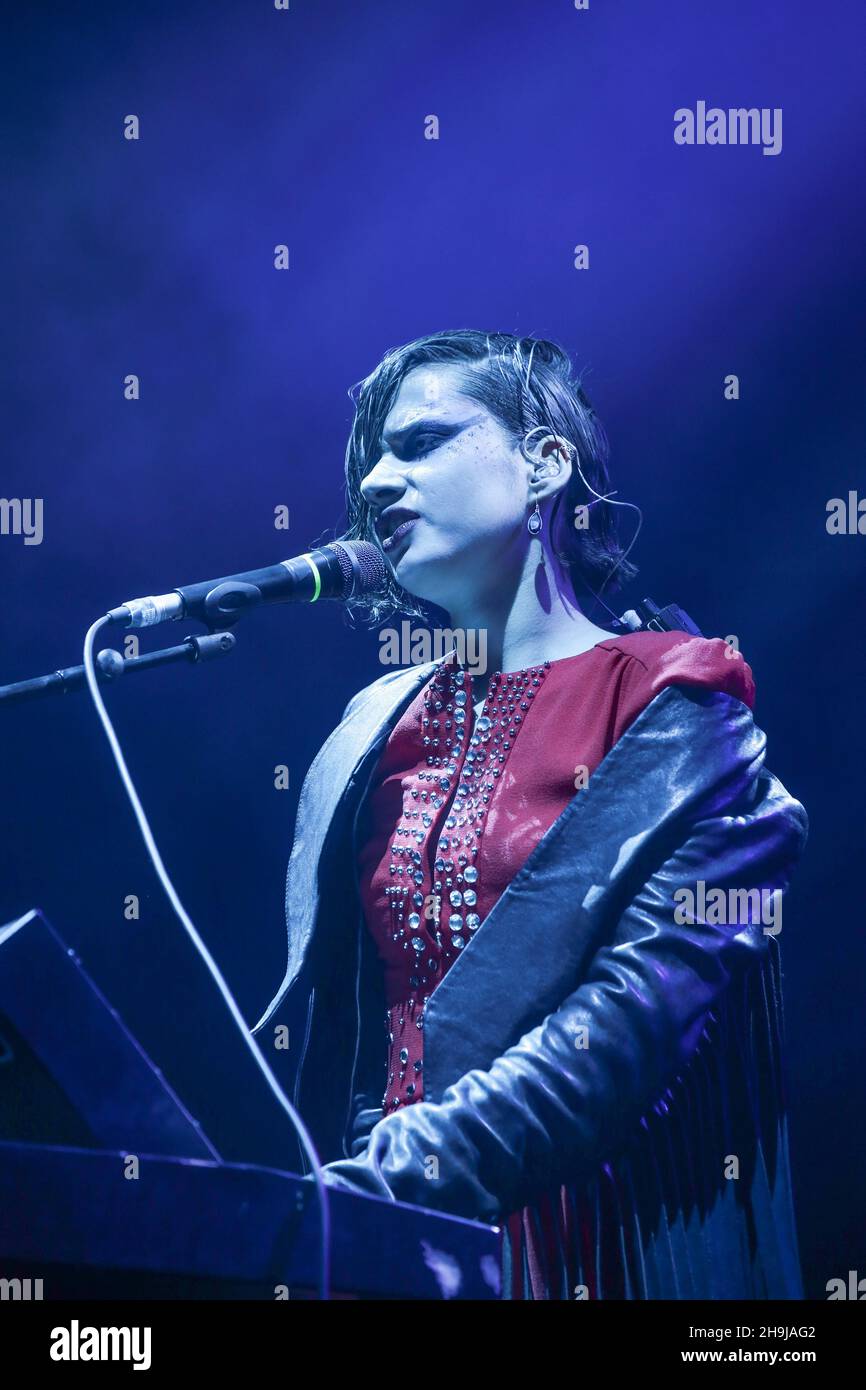 Anna Kuprienko of The Bloom Twins (Anna and Sonia Kuprienko) performing ...