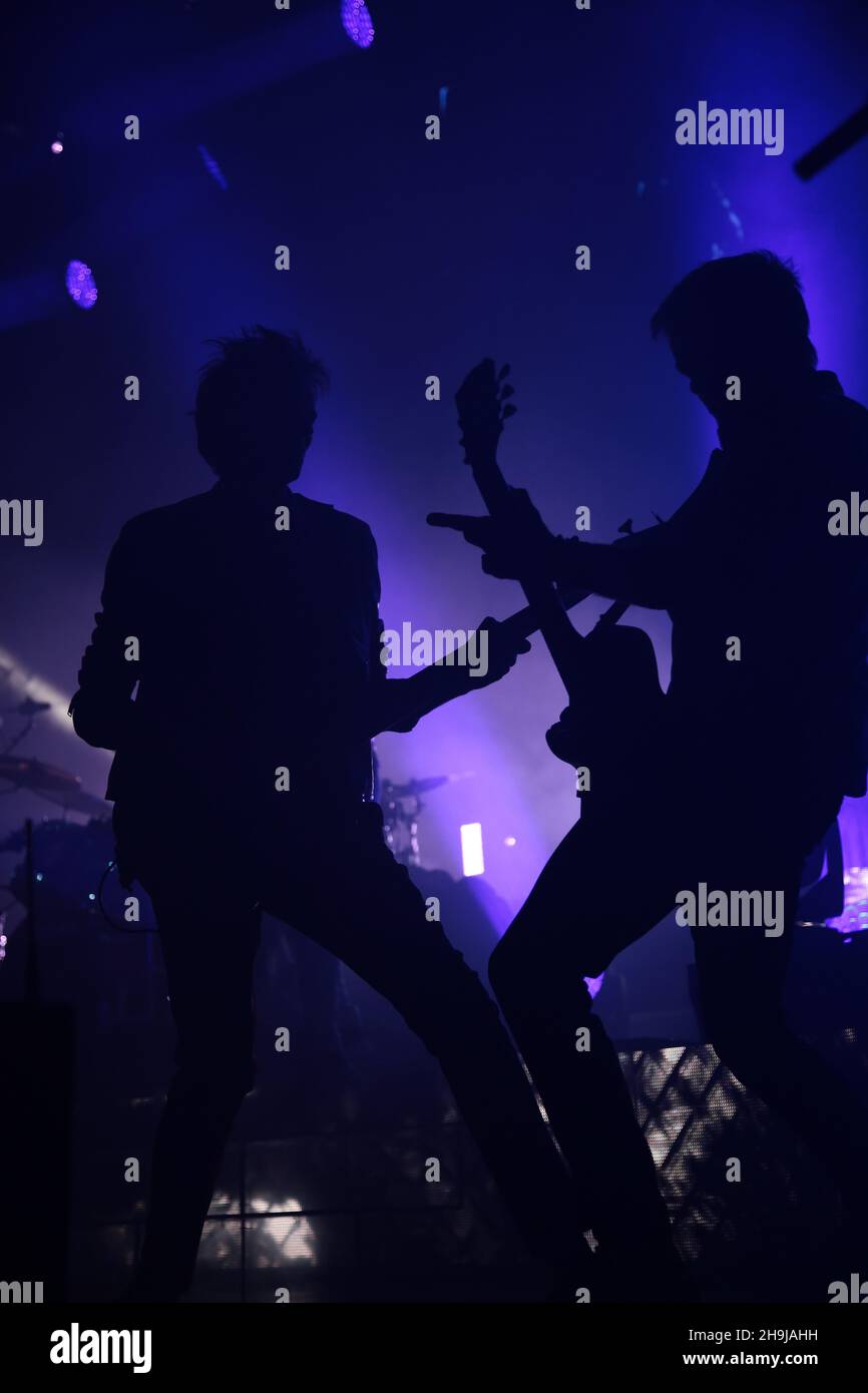 Duran Duran performing live on stage at the O2 Arena in London Stock Photo Alamy