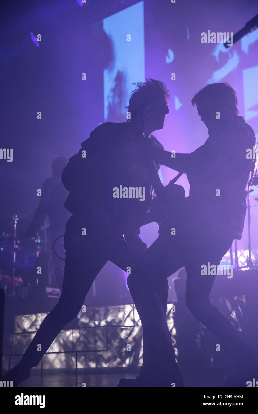 Duran Duran performing live on stage at the O2 Arena in London Stock