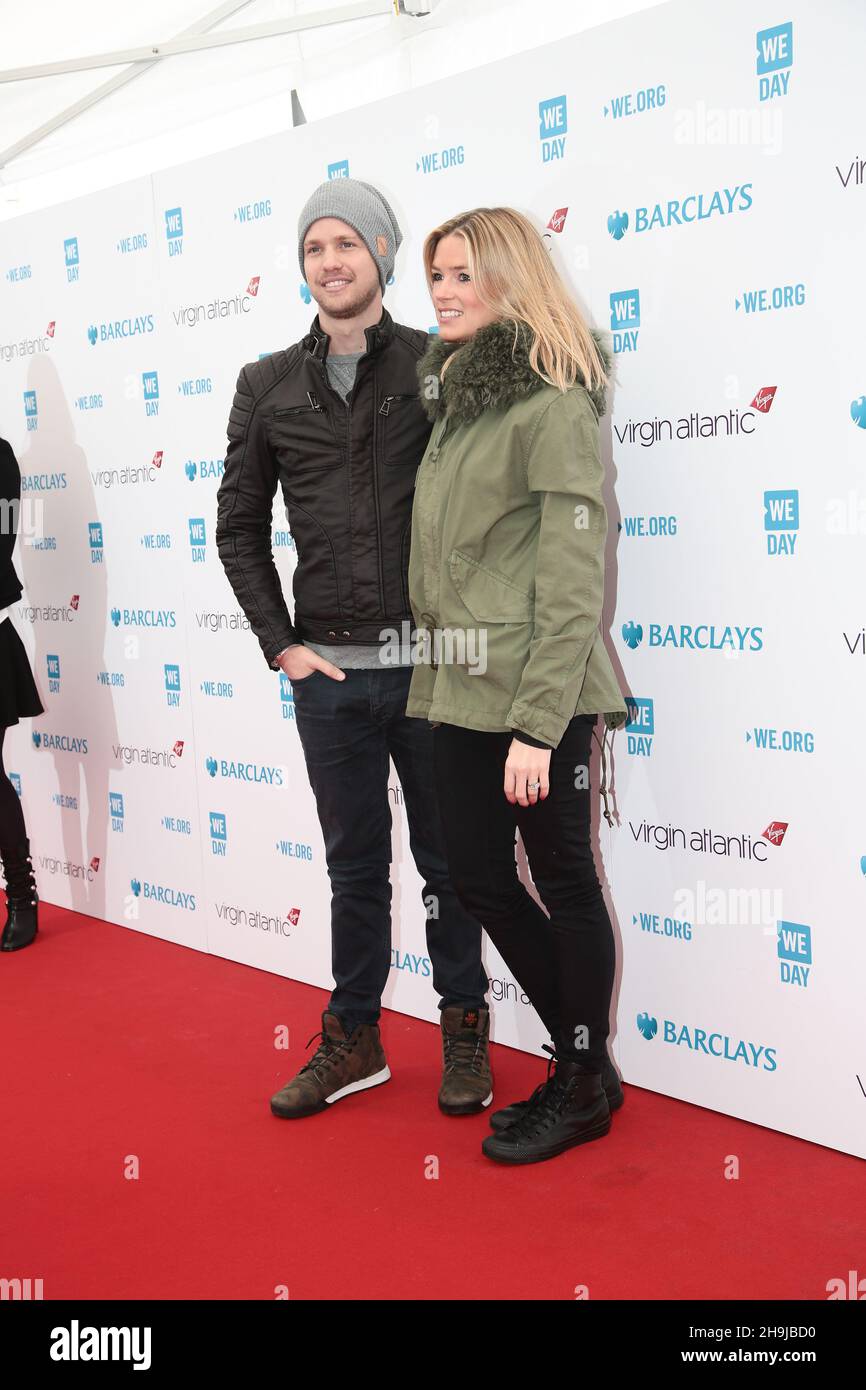 Sam Branson and Isabella Calthorpe arriving at the third annual We Day at Wembley SSE, an event of educational talks promoting the empowerment of young people around the world Stock Photo