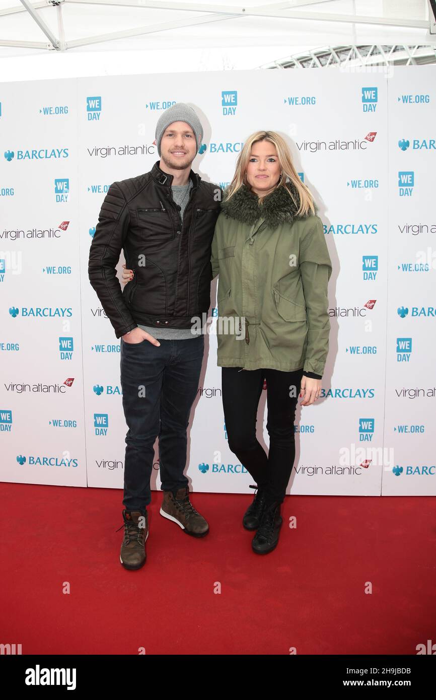 Sam Branson and Isabella Calthorpe  arriving at the third annual We Day at Wembley SSE, an event of educational talks promoting the empowerment of young people around the world Stock Photo
