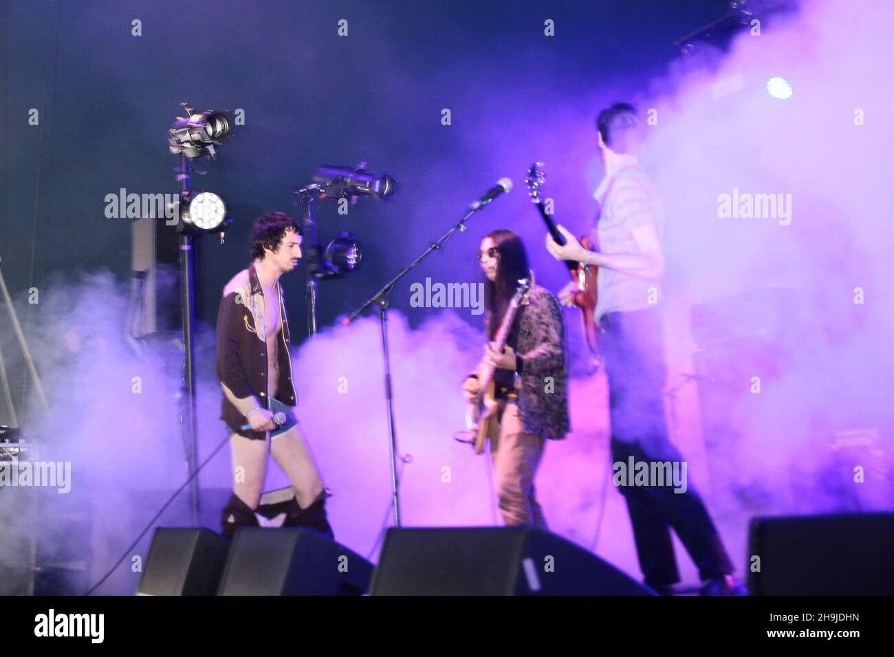 Lias Saoudi of Fat White Family performing live on stage on day 2 of