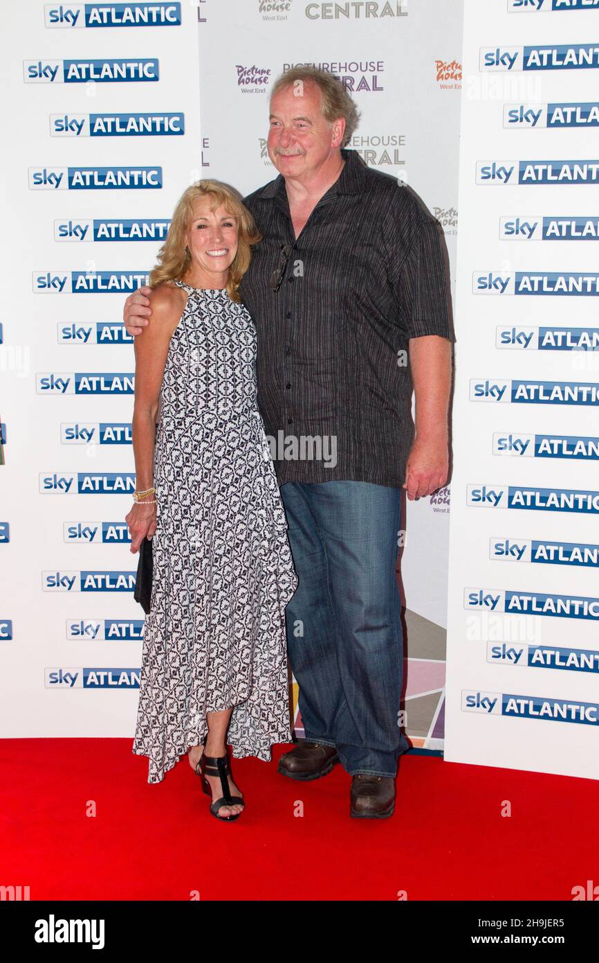 Mary Decker and her husband Richard Slaney at the world premiere of the film The Fall screened at Picturehouse Central near Piccadilly in London Stock Photo