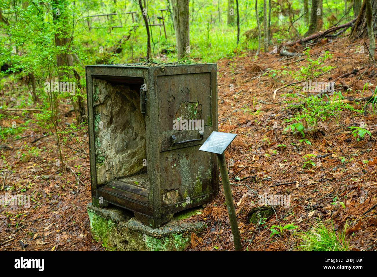Safe and Cistern. Rocky Springs, an abandoned town site, along the